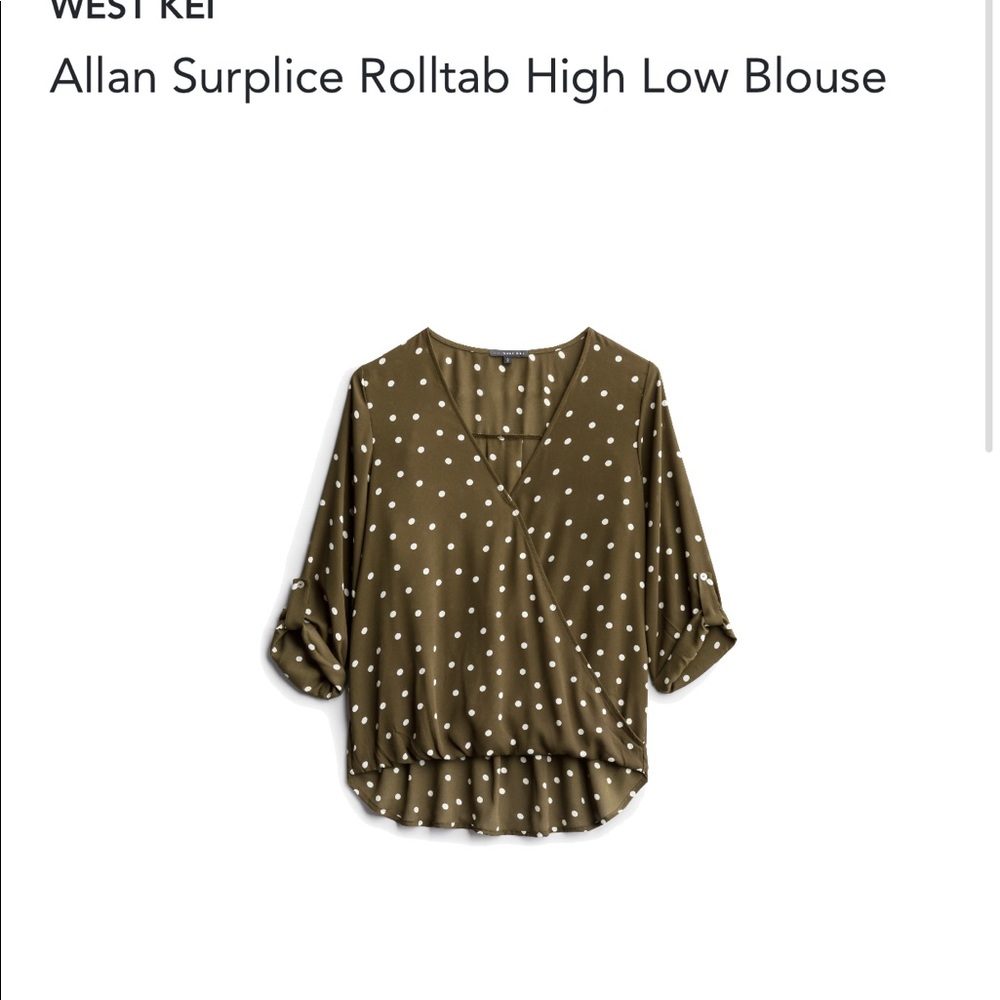 Olive Blouse Small Brand New with Tags